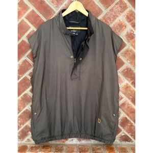 DryJoys by FootJoy FJ Golf Vest Mens XL Wind Rain Jacket Houndstooth Black Brown